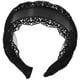 thumbnail image 3 of Diadema de tela con dientes para mujer, elegante, antideslizante, color negro, 3 of 5