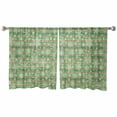 thumbnail image 2 of Christmas Snowflakes Sheer Curtains 54 Inches Long, Xmas Winter Red Green Plaid Light Filtering Window Curtains for Living Room/Bedroom, Rod Pocket Voile Sheer Curtain Drapes, 52"W x 54"L, 2 Panels, 2 of 9
