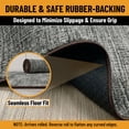 thumbnail image 6 of Ottomanson Non-Slip Extra Large Area Rug 7'10" x 25' Low Pile Living Room Carpet, Solid Brown, 6 of 9