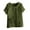 Army Green, variant on IROINNID Fashion Women Summer Loose Print Round-Neck Button Down T-Shirt Short Sleeve Casual Tops Blouse Spring
