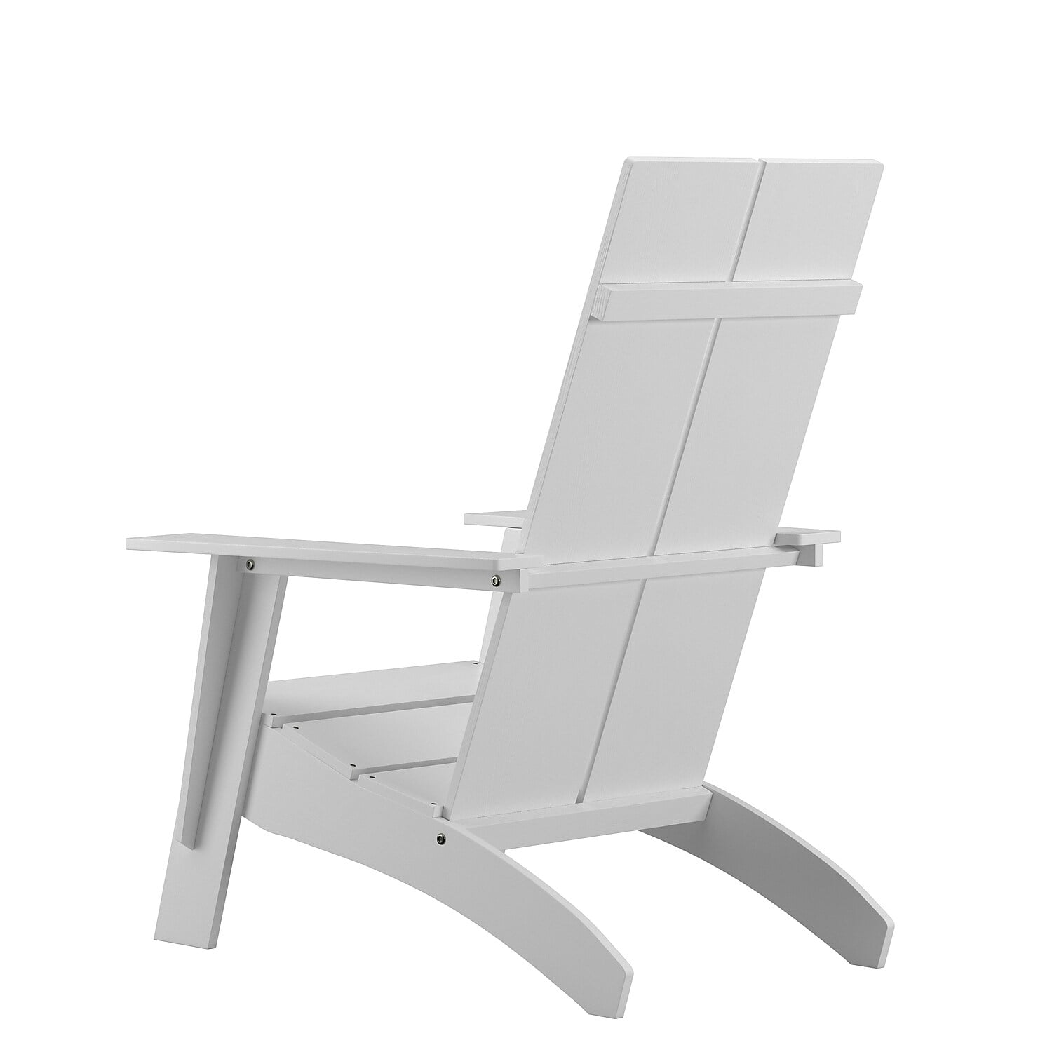 Flash Furniture Sawyer Poly Resin Wood Adirondack Chair - White