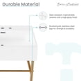 thumbnail image 4 of Claire 24" Console Sink White Basin Brushed Gold Legs with 8" Widespread Holes, 4 of 10
