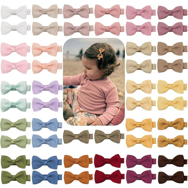 Pinzas para el pelo CÉLLOT para bebés y niñas totalmente forradas, 50 unidades, 5 cm