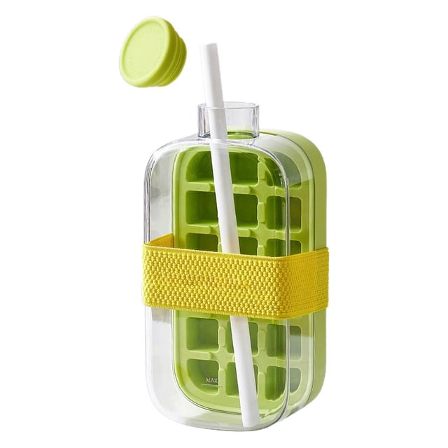 Portable Straw Water Cup Female College Student Made Homemade Ice Pressing In Grid Water