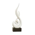 thumbnail image 3 of Estatua de fuego abstracta, diseño creativo, mano de obra fina, colecciones, adorno de escritorio Blanco, 3 of 9