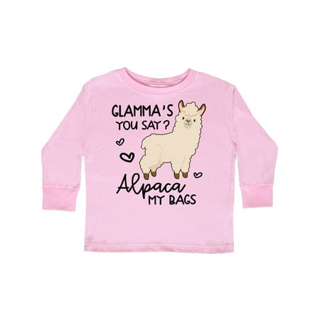 

Inktastic Glamma s You Say Alpaca My Bags Gift Toddler Boy or Toddler Girl Long Sleeve T-Shirt