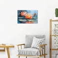 thumbnail image 6 of Water Lily Flower Canvas Wall Art, Abstract Oil Painting Style Lotus Print, Floral Botanical Artwork for Living Room Bedroom Bathroom Decor, Ready to Hang, 6 of 6