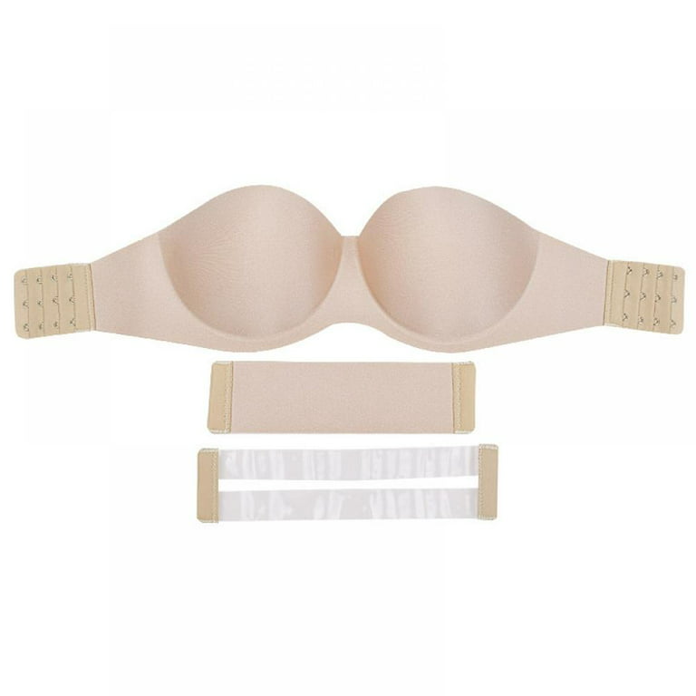 Clear Strapless Backless Bra Cup Underwear Transparent Straps Invisible  Push up Brassiere Multiway Lingerie A B C D Cup
