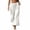 White, variant on Axiiglly Wide Leg Pants for Women Flowing Ruffled Hem Cotton Pants Casual Loose Outdoor Trousers with Pockets S-3XL