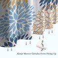 thumbnail image 6 of Blue Floral and Petal Pattern Shower Curtain 36"x72" ,Bathroom Decorative Shower Curtains Set with 12 Hooks,Modern Waterproof Washable Shower Curtain, 6 of 6