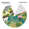 thumbnail image 6 of Cauagu 48" Christmas Tree Skirt Garden Farm Pattern Christmas Tree Decorations Tree Mat for Xmas Decorations Occasion Holiday Home Decor -48", 6 of 7