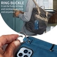 thumbnail image 6 of TECH CIRCLE Case for iPhone 14 Pro (6.1") 2022 - Lightweight Leather Phone Case with Stand & Card Holder & Buckle & Hand Strap, Protective Functional Cover, Blue, 6 of 8