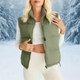 thumbnail image 1 of Gilets d'Automne Femmes 2025 Automne Hiver Gilets Réversibles Sans Manches Col Montant Gilet Femmes Vêtements d'Extérieur A TG, 1 of 7