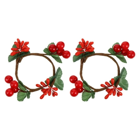 

2 Pcs Christmas Artificial Berry Napkin Ring Napkin Buckle Table Napkin Clasps