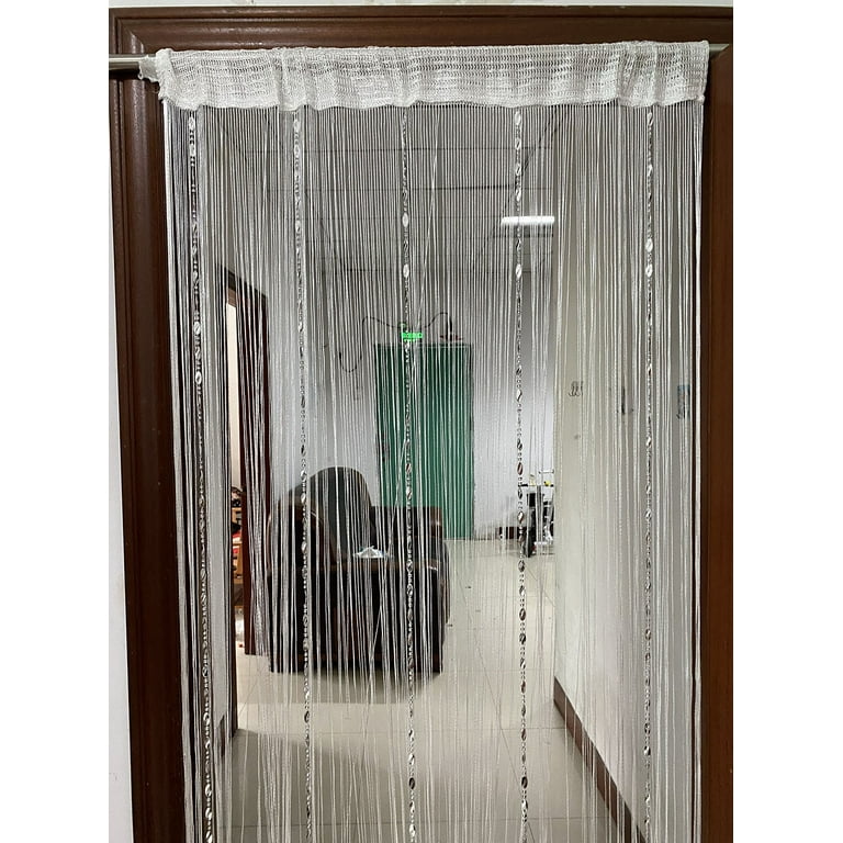 ZiDeTang Beaded Door Curtain Tassel Divider Color White
