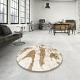 thumbnail image 3 of Ahgly Company Indoor Square Abstract Champagne Beige Abstract Area Rugs, 6' Square, 3 of 6