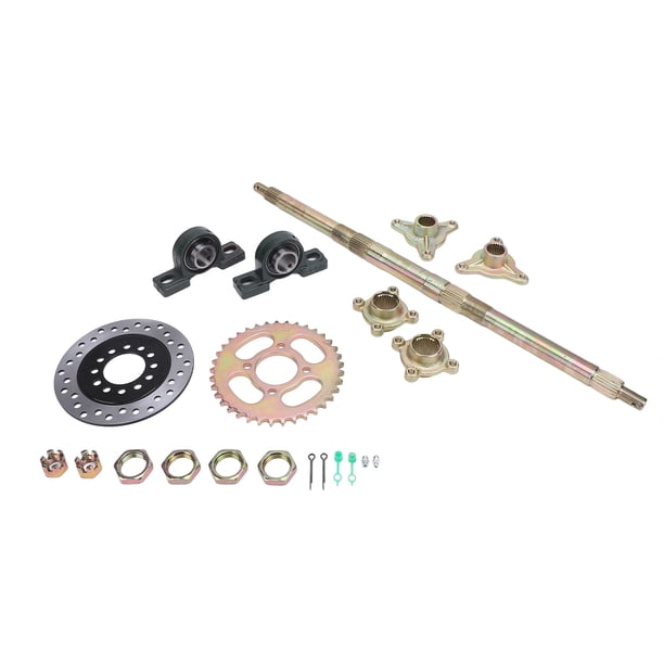 Conjunto del Eje Trasero ATV, Kit de Eje Trasero de Kart 428- 37t Go Kart Con Base para Triciclos de Deriva