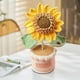 thumbnail image 5 of Decoración de maceta de girasol de ganchillo | Arreglo artificial tejido de lana hecho a mano | Gran Color amarillo para el salpicadero del coche, la casa y la mesa de oficina | Regalo decorativo de, 5 of 5