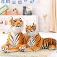 thumbnail image 2 of Tigre Réaliste Animal en Peluche 50cm Jaune, 2 of 3