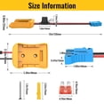 thumbnail image 3 of Adaptador de rueda eléctrica Azocek para coche Dewalt de 20 V, batería y 12 V, 3 of 7