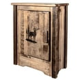 thumbnail image 2 of Pemberly Row Solid Wood Accent Cabinet with Engraved Elk in Brown, 2 of 6