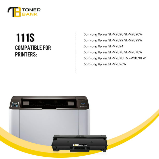 Toner Bank Toner Cartridge with Compatible for Samsung MLT-D111S Xpress SL-M2020 SL-M2020W SL-M2070W M2022 M2022W M2024 M2070 M2070F M2070FW M2026W Printer Ink (Black, 4-Pack) - Walmart.com