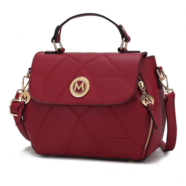 Bolso satchel de piel vegana