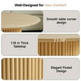 thumbnail image 7 of YOCWO 31.5" Small Round Coffee Table for Small Apartment Living Room, Modern Natural Coffee Table with Fluted Drum, 7 of 7
