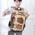 thumbnail image 6 of FORMRS Unisex School Backpack 17" Student Travel Bag with Laptop Compartment, Brown Cakes, 6 of 7