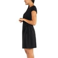 thumbnail image 3 of Nicole Miller Women's Sz 2XL (XXL) Short Sleeves Crew Neck Knot Dress Black, 3 of 4