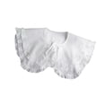 thumbnail image 4 of Rongfmy Women Double Ruffle Fake Collar Detachable False Collar for Sweater Sweaters White, 4 of 9