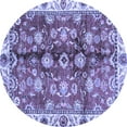 thumbnail image 1 of Ahgly Company Indoor Round Abstract Blue Modern Area Rugs, 6' Round, 1 of 4
