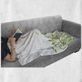 thumbnail image 6 of Green Soft Flannel Fleece Throw Blanket, Spring Time Theme with Victorian Design Branches Butterfly, Cozy Plush for Indoor and Outdoor Use, 60" x 80", Lime Green Pale Green, by Ambesonne, 6 of 6