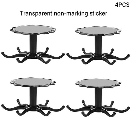 

4pcs Kitchen Utensil Holder Hanging Space Saving 360 Rotating 6 Hooks Adhesive