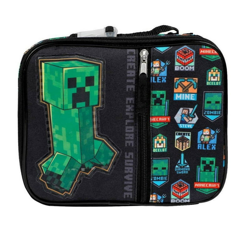 Minecraft Characters Kids Lunchbox with Buckle Release Handle