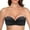 Black, variant on Women's Push Up Strapless Adhesive Deep U Shape Backless Bra S