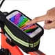 thumbnail image 3 of Bolsa impermeable para cuadro de bicicleta compatible con pantalla táctil - Verde, 3 of 8
