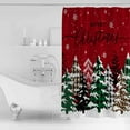 thumbnail image 4 of Small Stall Shower Curtain 36x72 Inch Narrow Half Size Red Tree Christmas Bath Curtains Bathroom Decor Xmas Tree Snowflake Plaid Waterproof Fabric Shower Curtain Set with Hooks 36 Inch, 4 of 6
