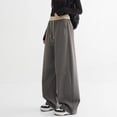 thumbnail image 7 of UACY Girls Sweatpants Bowknot Straight Leg Drawstring Baggy Jogger Pants Y2k Casual Open Bottom Athletic Trousers W/Pocket (Grey, 15-16 Years), 7 of 7