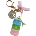 thumbnail image 1 of Macaron Eiffel Tower Keychain, Colorful Bowknot Bag Charm KeyChain, Cute Candy Pendant Key Chain for Handbag Purse Wallet Backpack Car Keyring for Women Girls, 1 of 5