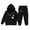 A-Black304, variant on Toddler Girls Outfit Sets White Dog Handshake Pattern Hoodie & Jogger Pants Cute Athleisure Spring Comfort Clothes