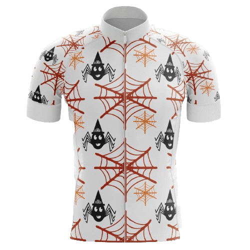 Maillot de Cyclisme pour Hommes Halloween Web & Araignées - L