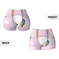 thumbnail image 3 of Sikiie Aerial Yoga for Unicorn Print Workout Shorts Women Scrunch Butt Gym Shorts Seamless High Waist Tummy Control Yoga Biker Athletic Shorts, 3 of 5