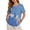 Cherry Blossom 1, variant on Green Leaf Print Casual Short Sleeve T Shirt for Women Linen-Like Crewneck Blouses Oversized Tops Lightweight Soft Tunic Pullover with Decorative Buttons, S