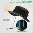 thumbnail image 6 of UPF 50+ Foldable Sun Hat Patterned Under Brim Bucket Hats for Summer Hiking Fishing Beach Safari Men Women, 6 of 7