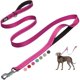 thumbnail image 1 of Chenchen 6 FT Heavy Duty Dog Leash with 2 Comfortable Padded Handles, Traffic Handle & Advanced Easy Snap Hook, Reflective Walking Lead for Large, Medium & Small Breed Dogs, Rose, 1 of 1