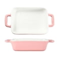 thumbnail image 1 of Minimalist Ceramic Double-Handled Baking Pan Rectangular Household Tableware Oven Microwave, 1 of 5