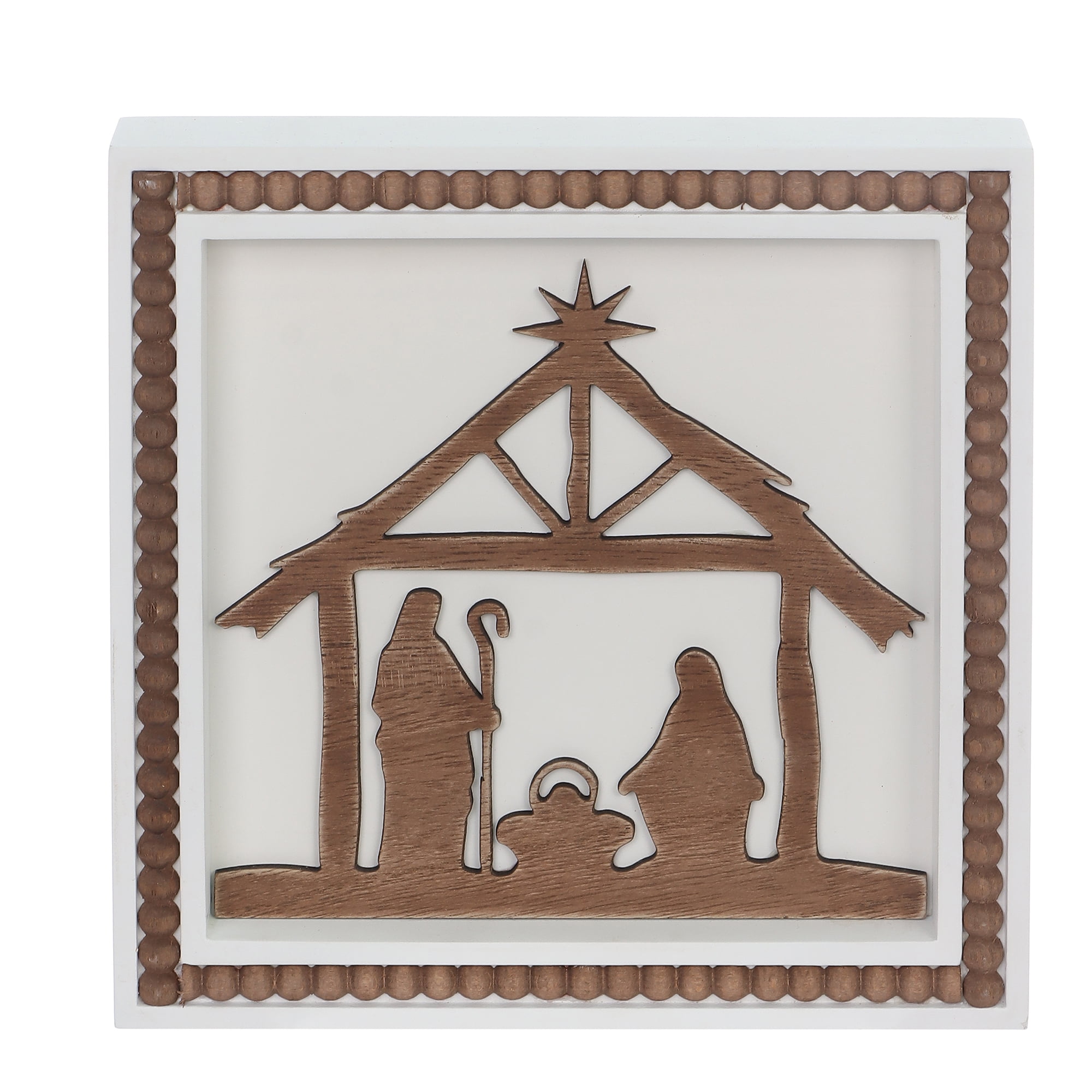 HOLIDAY TIME PL 7.8 in Nativity Wall Frame Home Decor, HOLIDAY TIME PL NATIVITY WALL FRAME