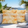 thumbnail image 5 of Outdoor Pillow Covers Pack of 2, Watercolor Flower Leaves on Orange Waterproof Throw Pillowcase Cushion Cases, Gradient Abstract Art Decorative Pillow Cover for Couch Sofa Home Bed Patio, 5 of 9
