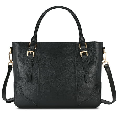 Kattee - Kattee Vintage Genuine Soft Leather Shoulder Handbag (Black ...